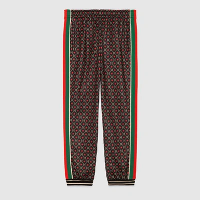 Shop Gucci Loose Jogging Pant With Gg Star Print In Black
