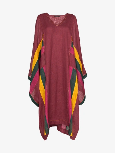 Shop Vita Kin Opium Striped Kaftan Dress In Multicoloured