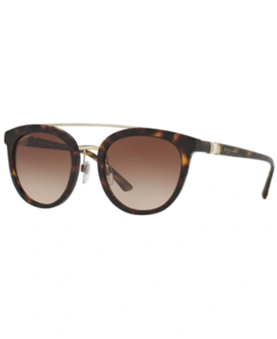 Shop Bvlgari Sunglasses, Bv8184b 53 In Dark Havana / Brown Gradient