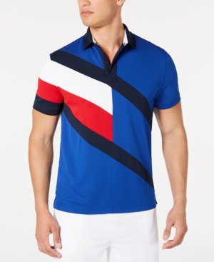 tommy hilfiger blue polo shirt