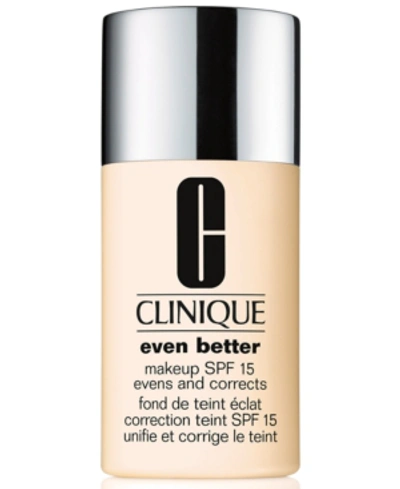 Shop Clinique Even Better Makeup Broad Spectrum Spf 15 Foundation, 1-oz. In Wn 01 Flax