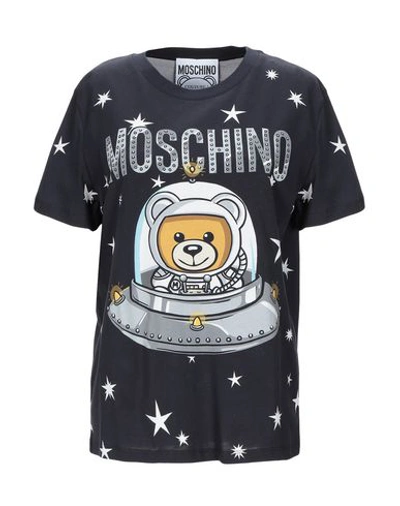 Shop Moschino T-shirts In Dark Blue