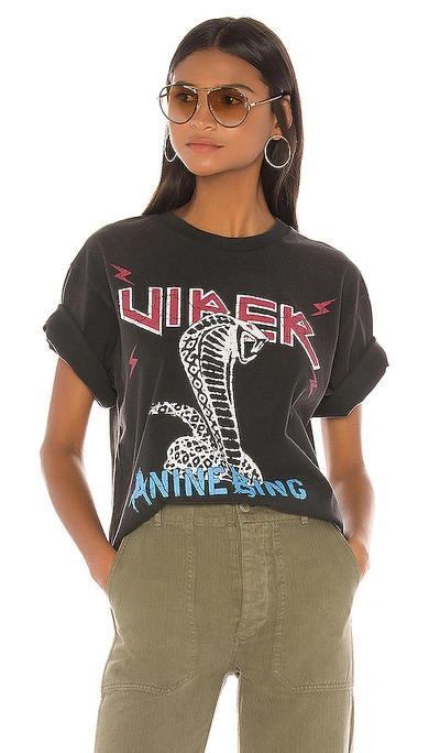 Shop Anine Bing Serpent Tee In Black.