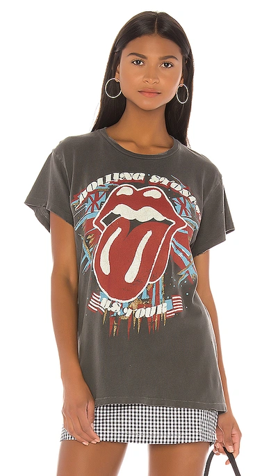 Shop Madeworn Rolling Stones U.s. Tour Glitter Tee In Black. In Black Pigment