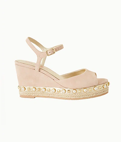 Shop Lilly Pulitzer Hadley Suede Wedge In Natural