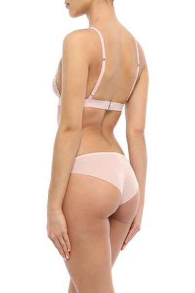 Id Sarrieri I.d. Sarrieri Woman Corded Lace Soft-cup Triangle Bra Blush In Blush