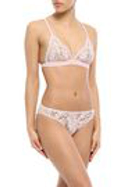 Id Sarrieri I.d. Sarrieri Woman Corded Lace Soft-cup Triangle Bra Blush In Blush