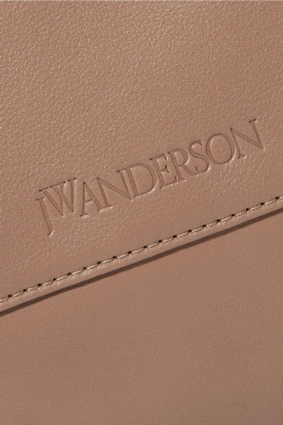 Shop Jw Anderson Wedge Leather Shoulder Bag In Tan