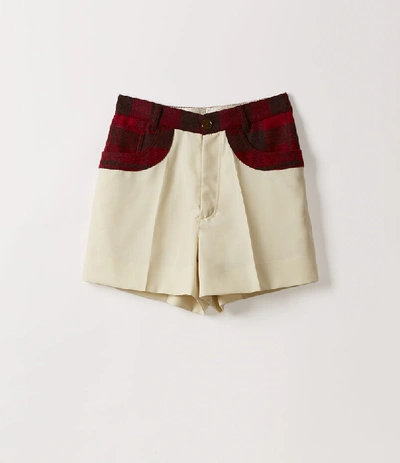 Shop Vivienne Westwood 5 Pocket Shorts Ecru