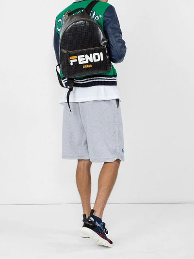 Shop Fendi Mania Double F Logo Backpack