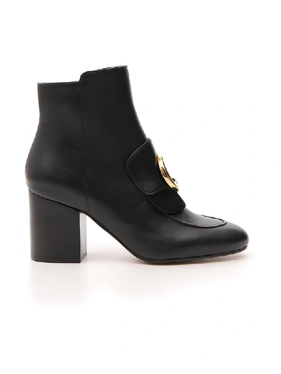 Shop Chloé C Ankle Boots In Black