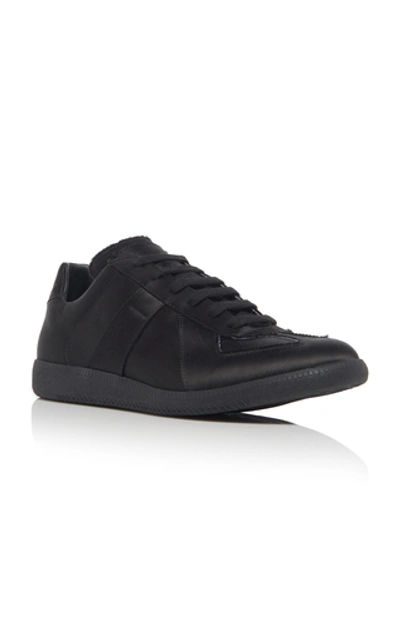 Shop Maison Margiela Replica Satin Sneakers In Black