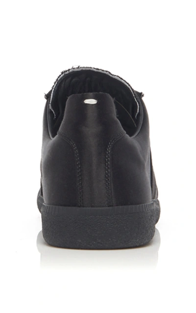 Shop Maison Margiela Replica Satin Sneakers In Black