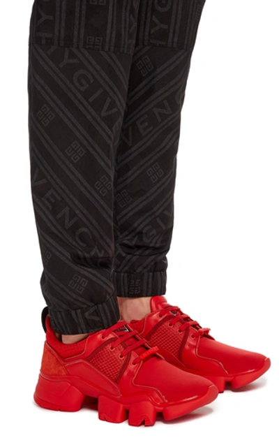 Shop Givenchy Jaw Low-top Leather Sneakers In Red