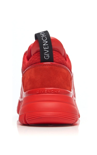 Shop Givenchy Jaw Low-top Leather Sneakers In Red