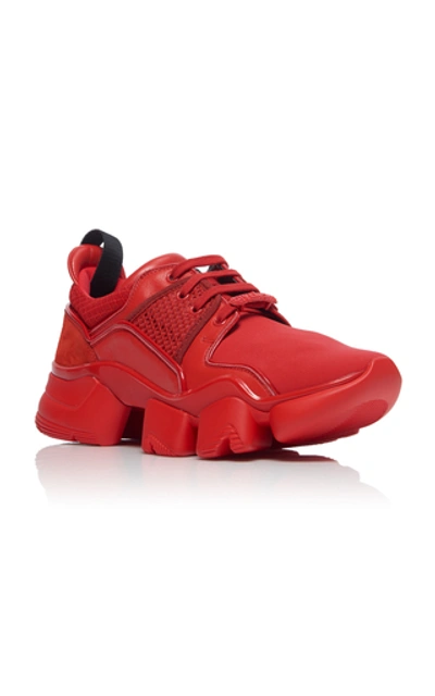 Shop Givenchy Jaw Low-top Leather Sneakers In Red