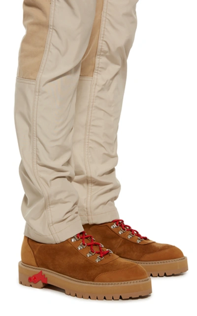 Shop Off-white Suede Hiking Boots In Brown