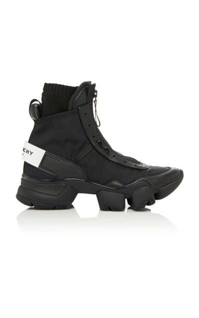 Shop Givenchy Jaw Front-zip High-top Sneakers In Black