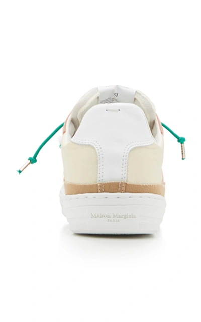 Shop Maison Margiela Replica Suede, Shell And Canvas Low-top Sneakers In Neutral