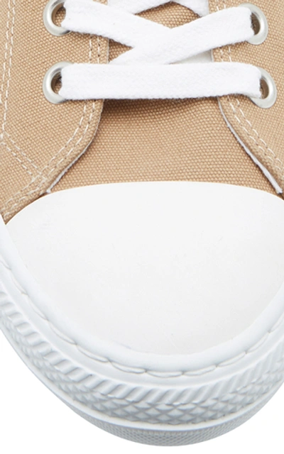 Shop Maison Margiela Replica Suede, Shell And Canvas Low-top Sneakers In Neutral