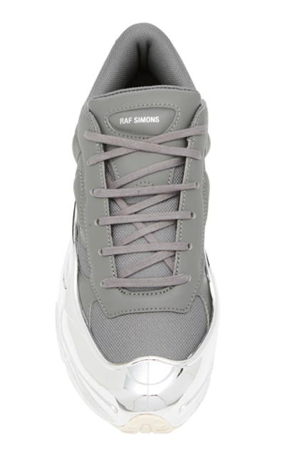 Shop Adidas Originals Ozweego Two-tone Leather Sneakers In Grey