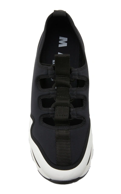 Shop Marni Tessuto Techico Two-tone Neoprene Sneakers In Black/white