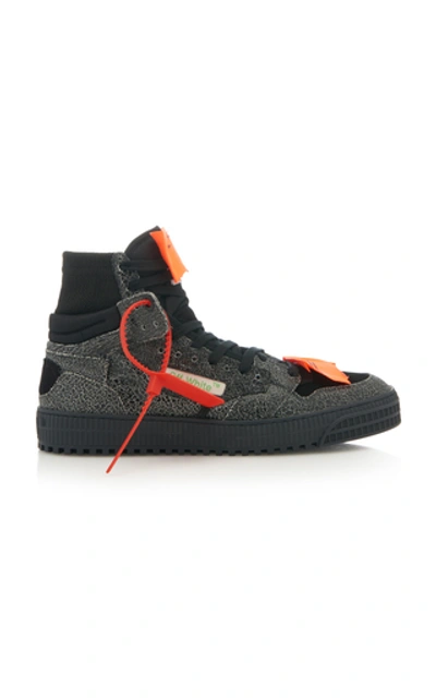 Shop Off-white Off-court Suede And Leather Sneakers In Grey