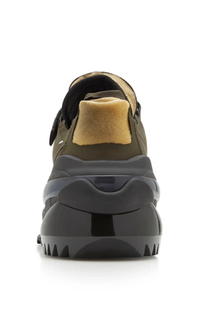 Shop Maison Margiela Retro Fit Leather Sneakers In Grey