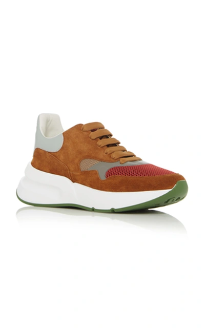 Shop Alexander Mcqueen Suede, Mesh And Leather Sneakers In Multi