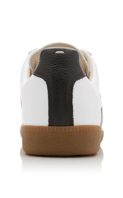 Shop Maison Margiela Replica Suede-paneled Low-top Sneakers In White