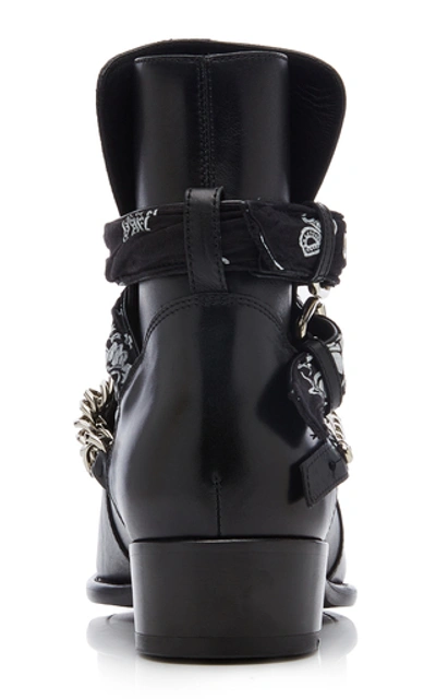 Shop Amiri Buckled Leather Boots In Black
