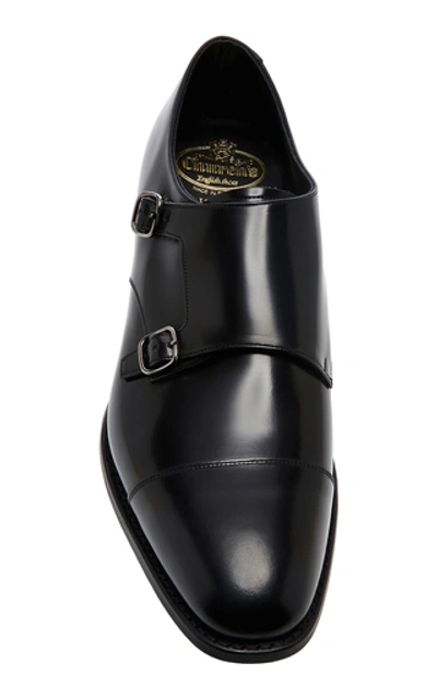 Shop Church's Saltby Leather Monk Strap Shoes In Black