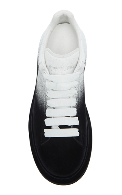 Shop Alexander Mcqueen Two-tone Leather Low-top Sneakers In Black/white