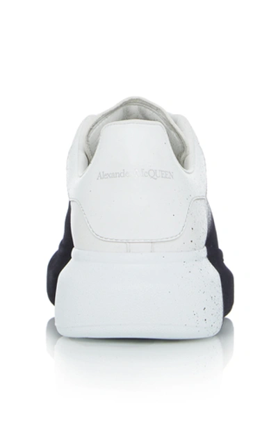 Shop Alexander Mcqueen Two-tone Leather Low-top Sneakers In Black/white