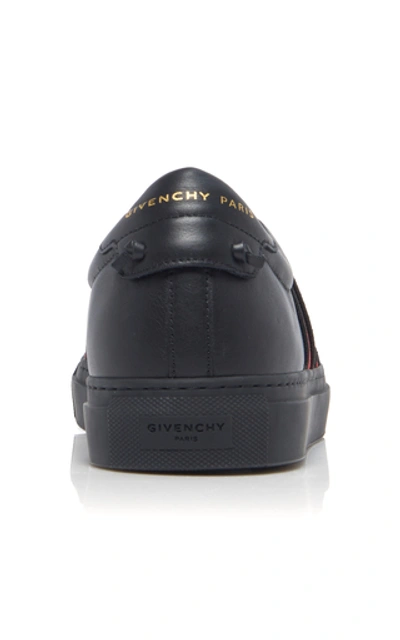 Shop Givenchy Urban Street Logo-embellished Leather Sneakers In Black