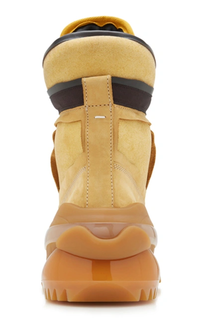 Shop Maison Margiela Union Leather Boots In Yellow
