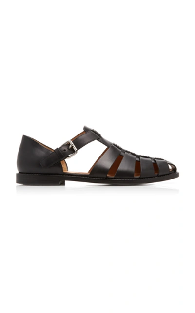 Shop Church's Fisherman Leather Sandals In Black