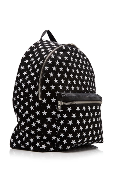 Shop Amiri Embroidered Leather Backpack In Black