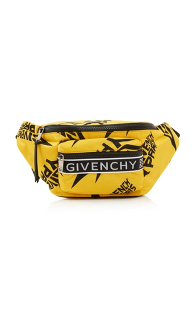 Shop Givenchy Light 3 Printed Shell Belt Bag In Yellow