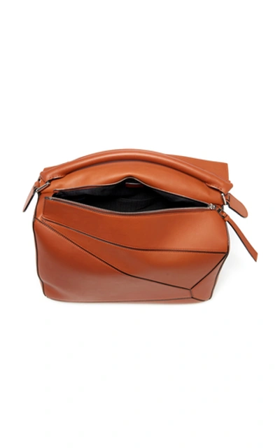 Shop Loewe Puzzle Large Leather Shoulder Bag In Brown
