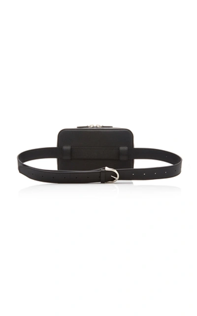 Shop Mark Cross Baker Textured-leather Belt Bag In Black