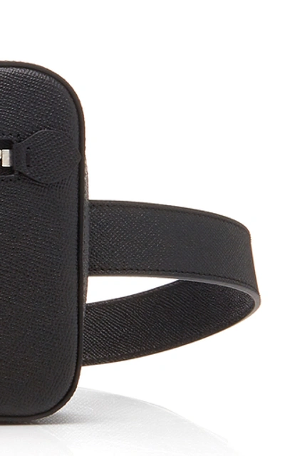 Shop Mark Cross Baker Textured-leather Belt Bag In Black