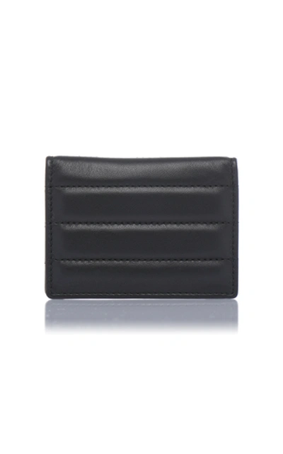 Shop Alexander Mcqueen Quilted Leather Card Case In Black