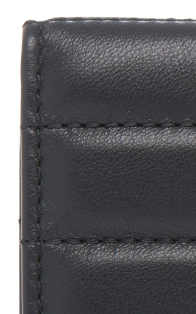 Shop Alexander Mcqueen Quilted Leather Card Case In Black