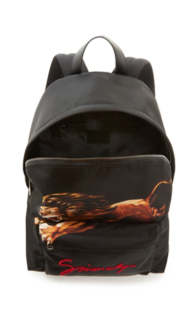 Shop Givenchy Printed And Logo-embroidered Shell Backpack In Black