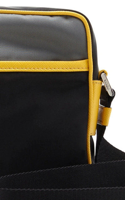 Shop Prada Two-tone Nylon Crossbody Bag In Black