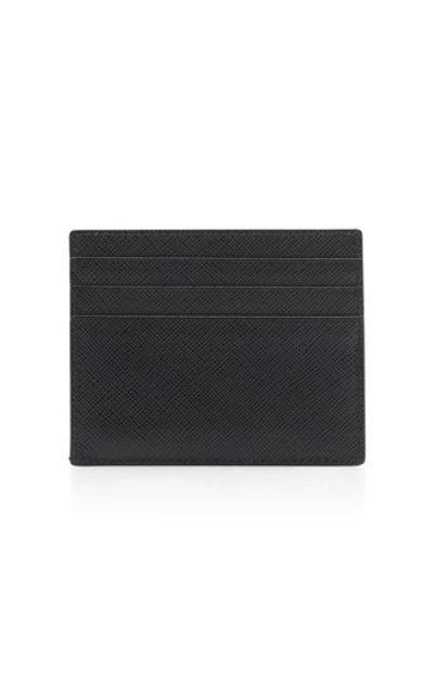 Shop Prada Multicolored Saffiano Leather Card Case  In Black
