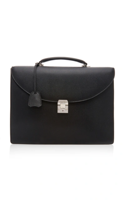 Shop Mark Cross Maddox Textured-leather Briefcase In Black