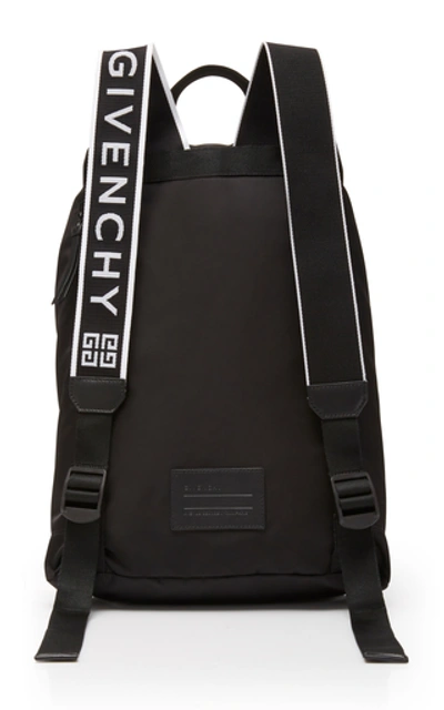 Shop Givenchy Intarsia-trimmed Leather Backpack In Black