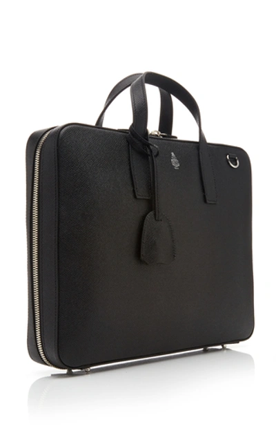Shop Mark Cross Parker Textured-leather Briefcase In Black